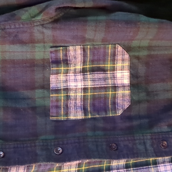 Vintage LL Bean Large Tall Plaid Flannel Button Down‎ Shirt - Picture 2 of 7